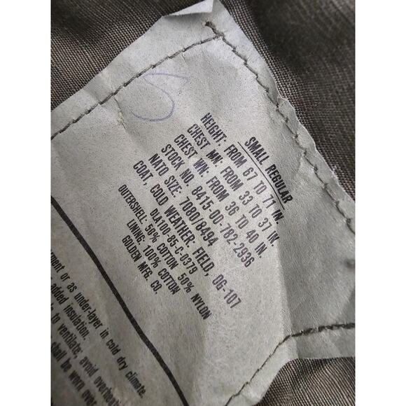 Vintage Field Jacket Size Small Regular Cold Weather US Army OG-107 60s 70s - Picture 12 of 16